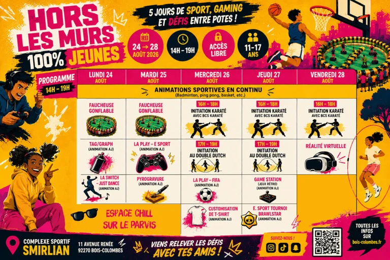 Bois-Colombes: activités sportives gratuites pour les 11-17 ans