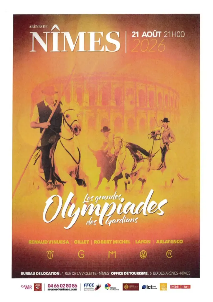 Grandes Olympiades des Gardians à Nîmes : le guide du 21 août