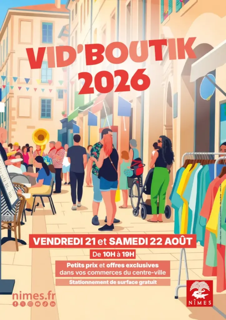 Vid'boutik 2026 : deux jours de bonnes affaires au centre de Nîmes: les informations pratiques